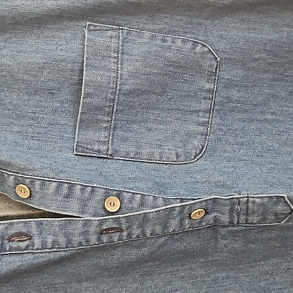 Taylor Stitch Scout Denim Popover Shirt Size S - Picture 3 of 7